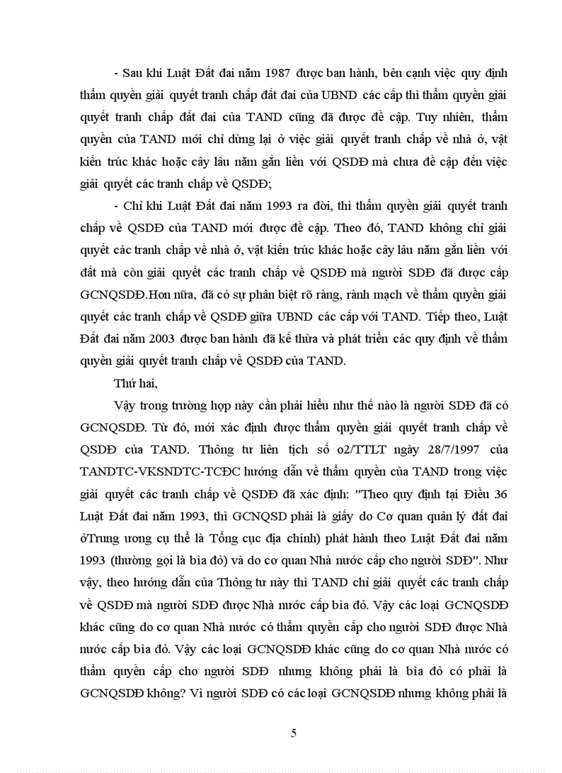 image for page Thẩm quyền giải quyết của tòa án trong tranh chấp quyền sử dụng đất