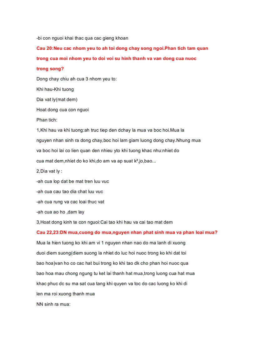 image for page Đề cương ôn tập môn thủy văn