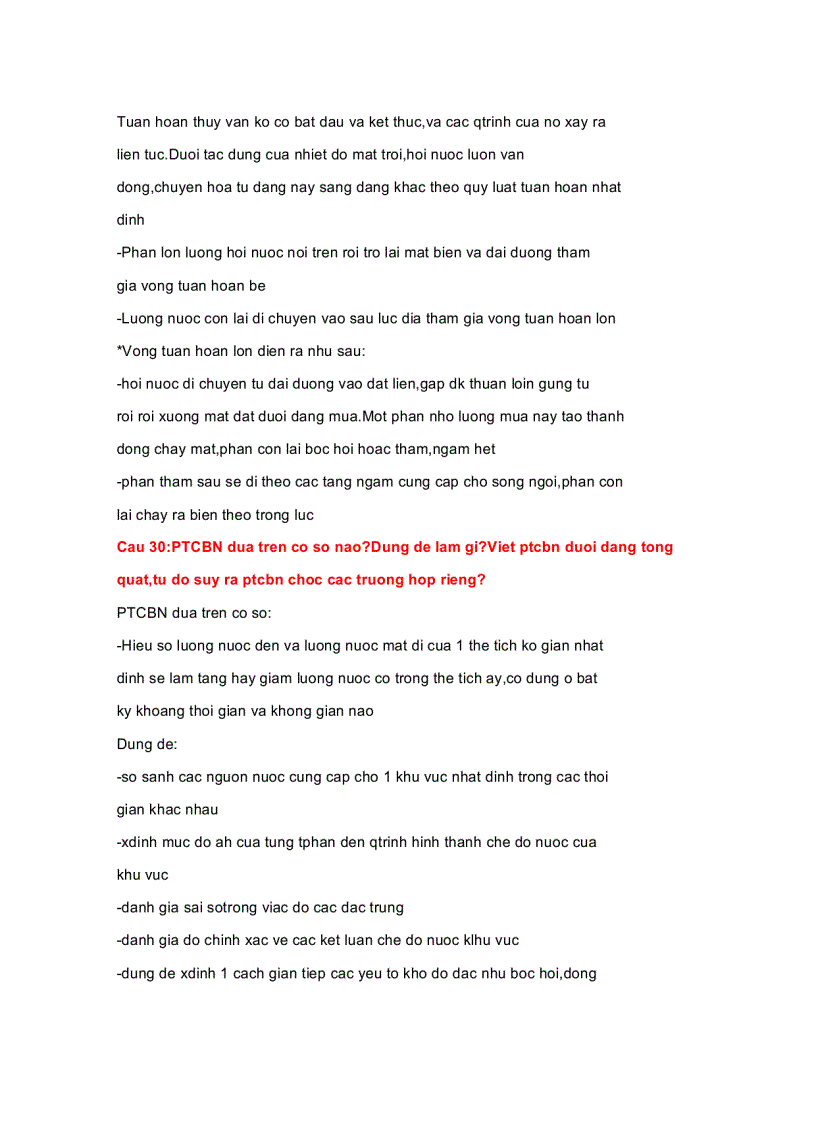 image for page Đề cương ôn tập môn thủy văn