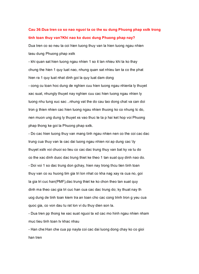 image for page Đề cương ôn tập môn thủy văn