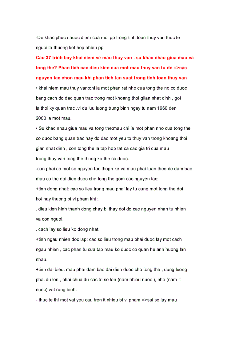 image for page Đề cương ôn tập môn thủy văn