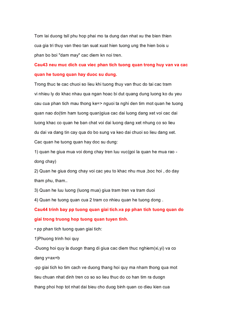 image for page Đề cương ôn tập môn thủy văn