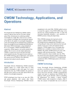 Cwdm technology applications and operations white paper