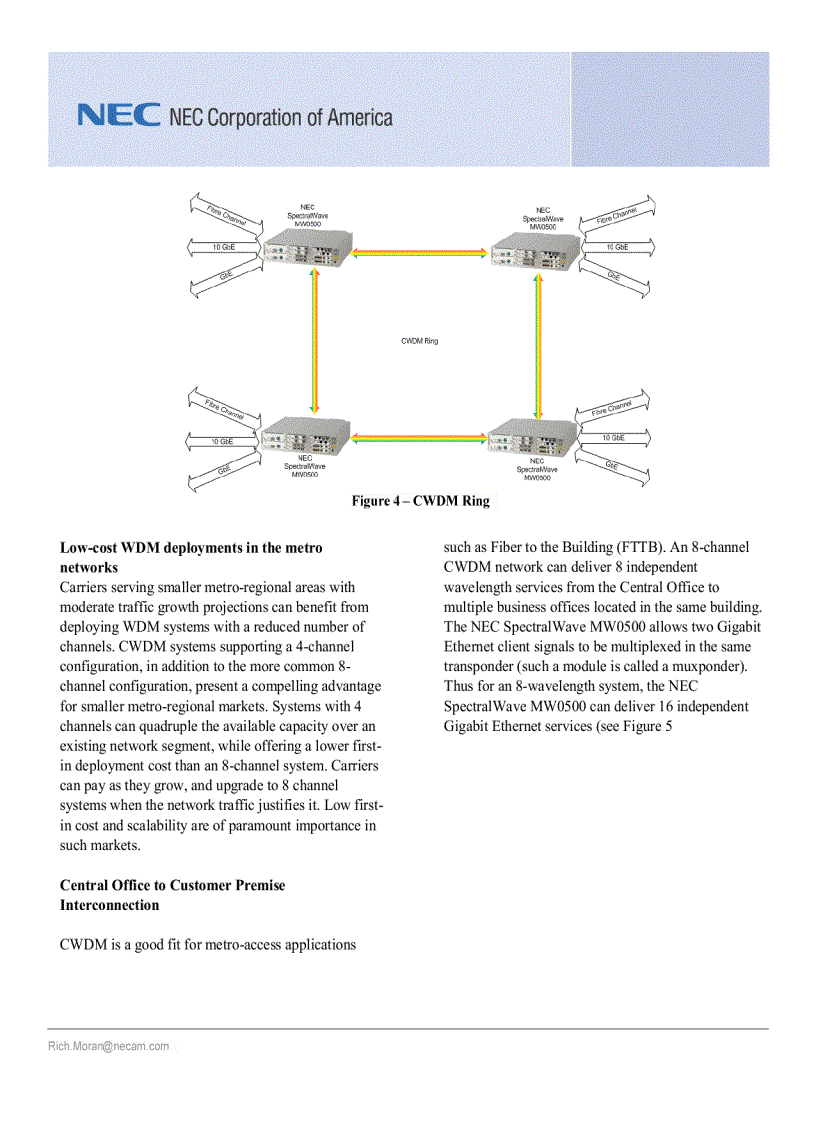 image for page Cwdm technology applications and operations white paper