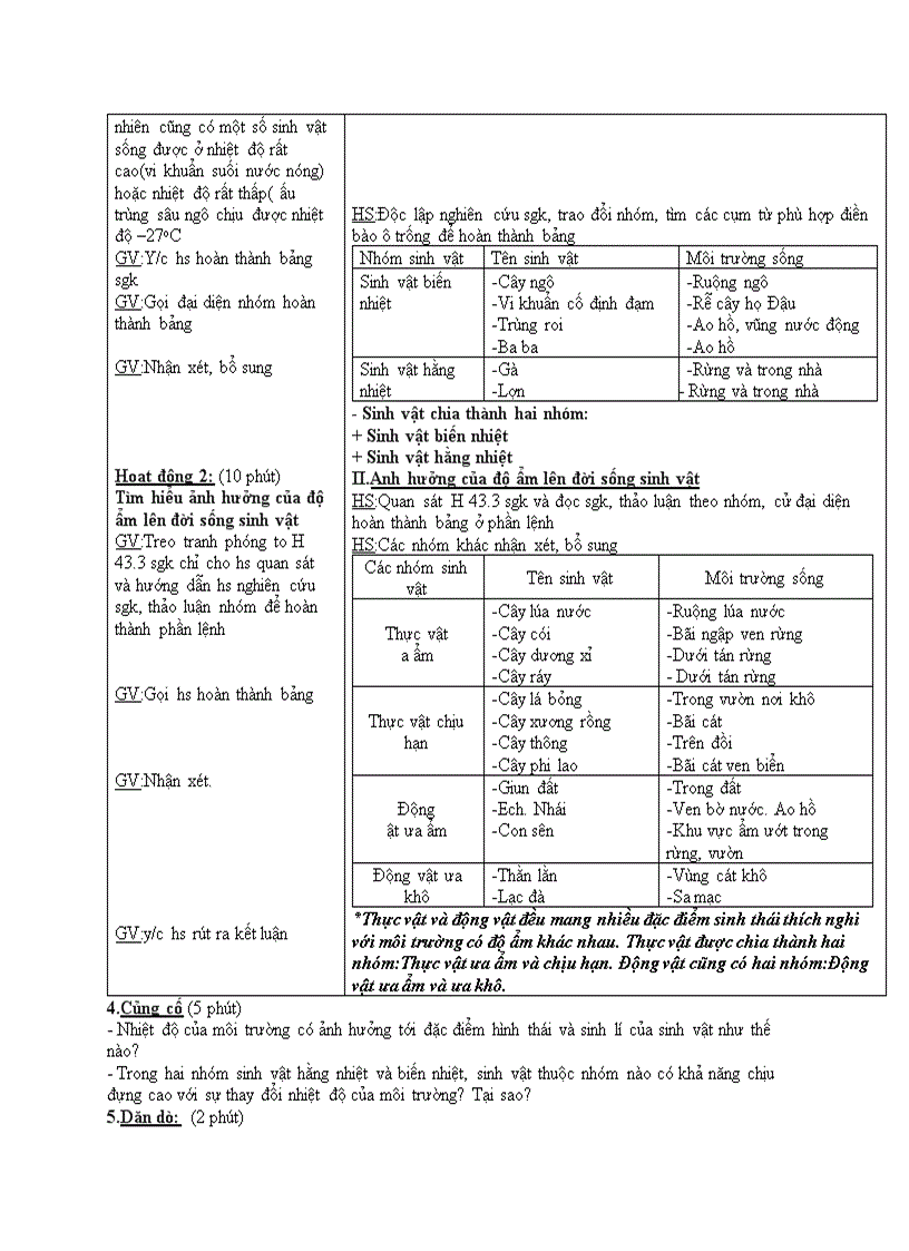 image for page Sinh học ẢNH HƯỞNG CỦA NHIỆT ĐỘ VÀ ĐỘ ẨM LÊN ĐỜI SỐNG SINH VẬT