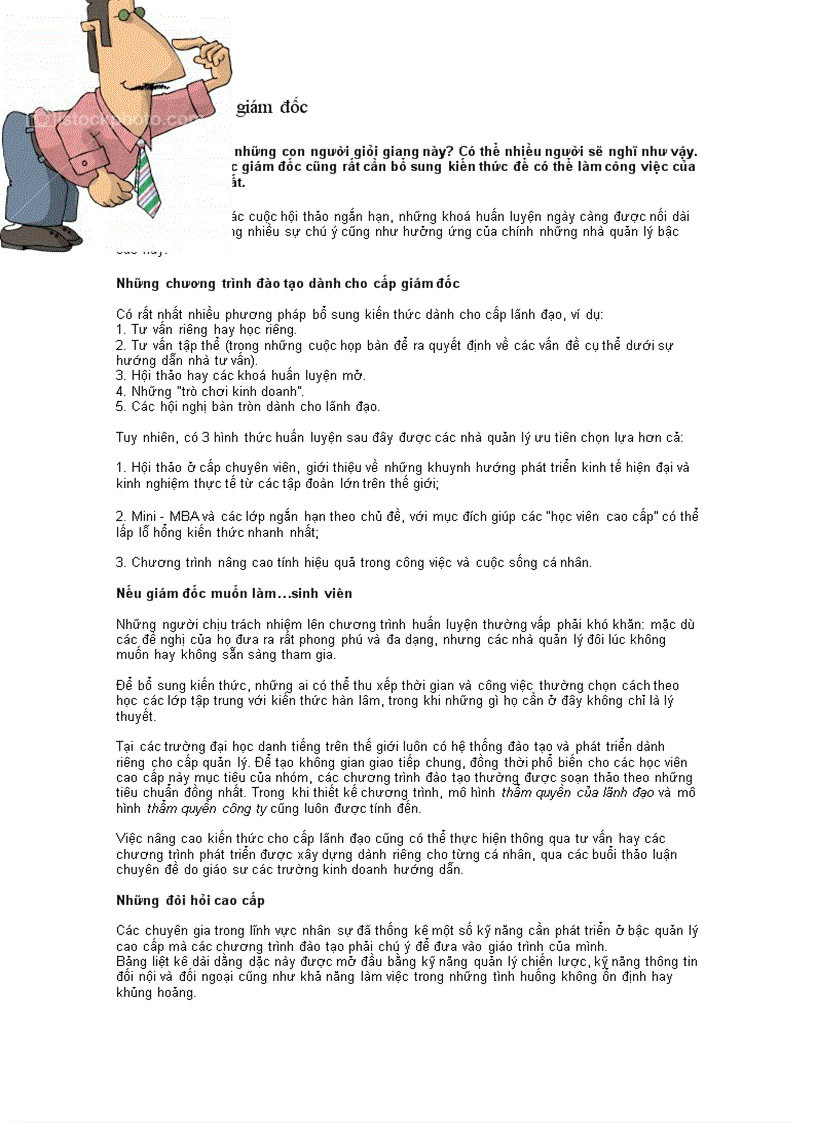 image for page Dạy gì cho các giám đốc