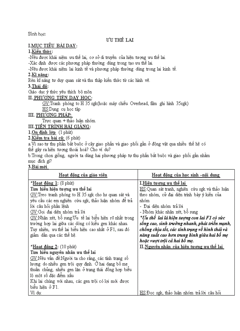 image for page Sinh học ƯU THẾ LAI