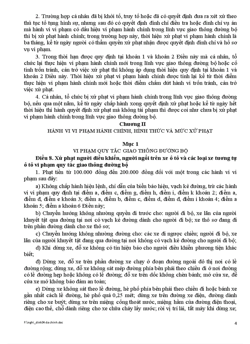 image for page Nghị định xử phạt vi phạm hành chính trên lĩnh vực giao thông đường bộ