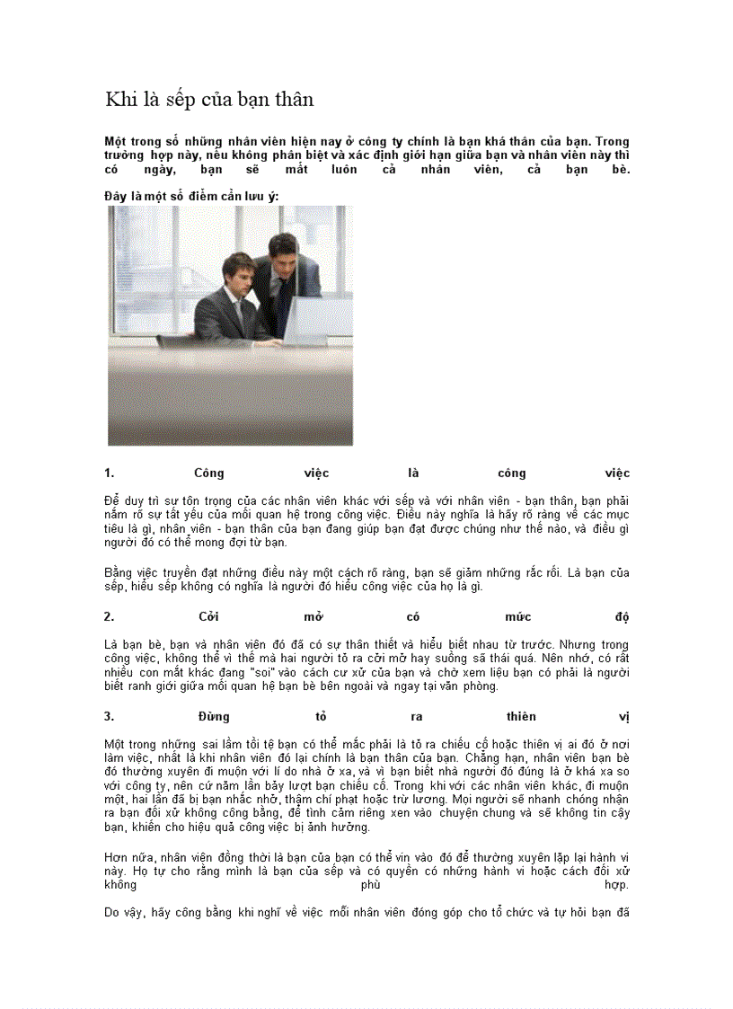 image for page Khi là sếp của bạn thân