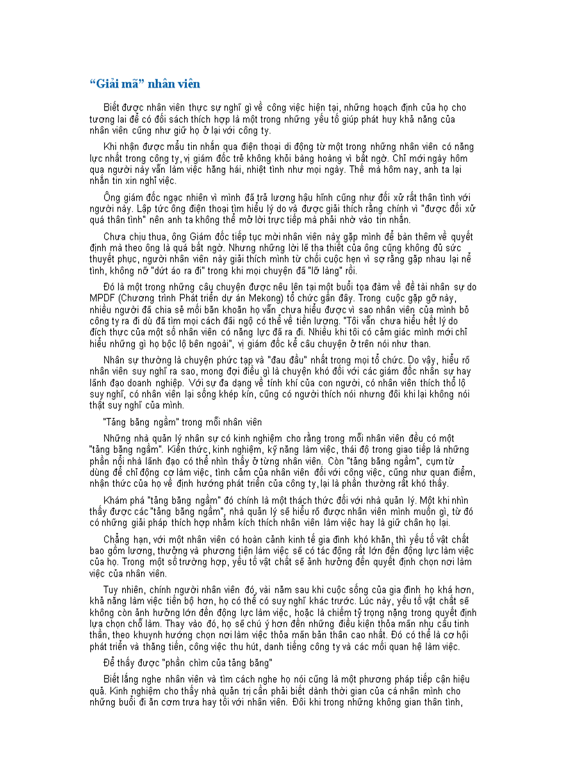 image for page Giải mã nhân viên