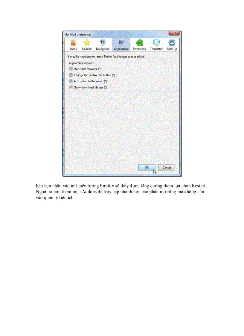 image for page Mar Mod Tăng cường sức mạnh cho Firefox