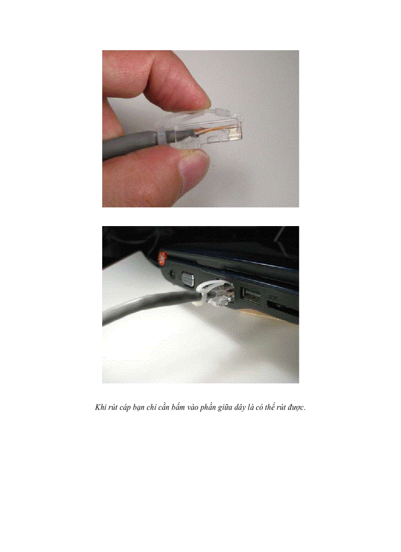 image for page Khắc phục cáp mạng bị gãy lẫy cài