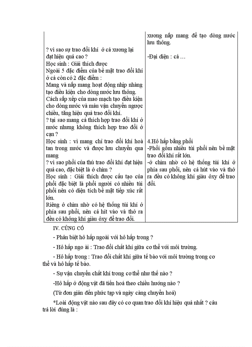 image for page Sinh học CÁC HÌNH THỨC HÔ HẤP CỦA ĐỘNG VẬT