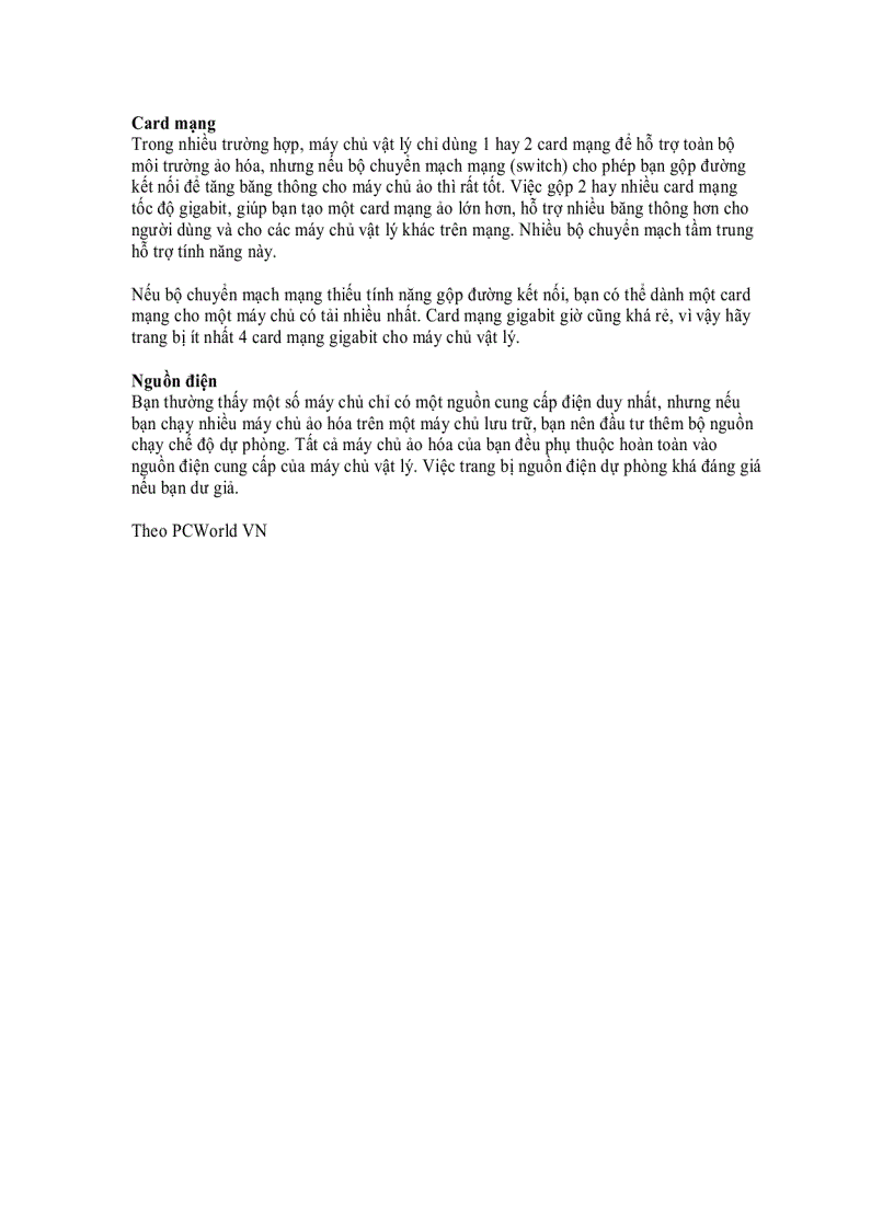 image for page Chọn máy chủ và phần mềm dùng cho ảo hóa