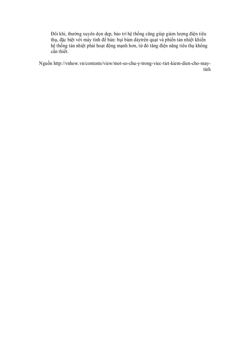 image for page Lưu ý khi tiếp kiệm điện năng pin máy tính