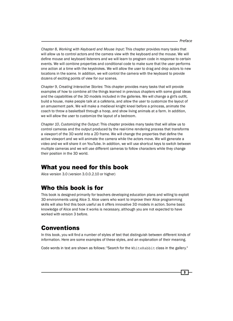 image for page Alice 3 Cookbook