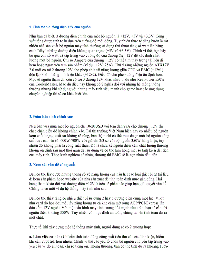 image for page Cách lựa chọn bộ nguồn tốt cho máy tính