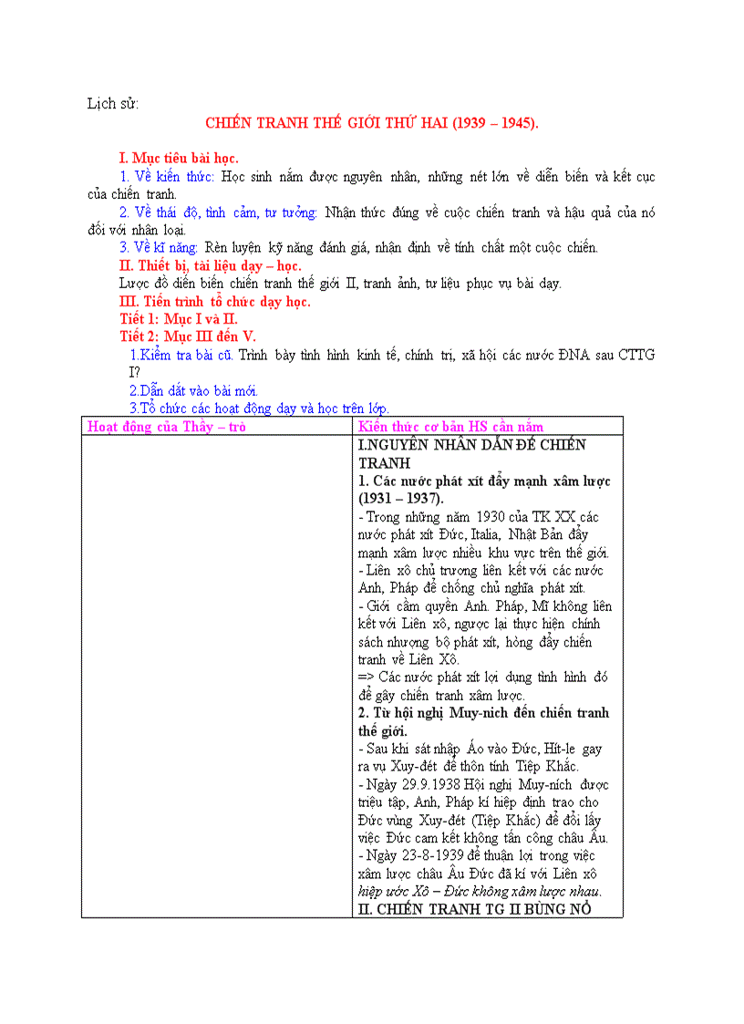 image for page Lịch sử CHIẾN TRANH THẾ GIỚI THỨ HAI 1939 1945