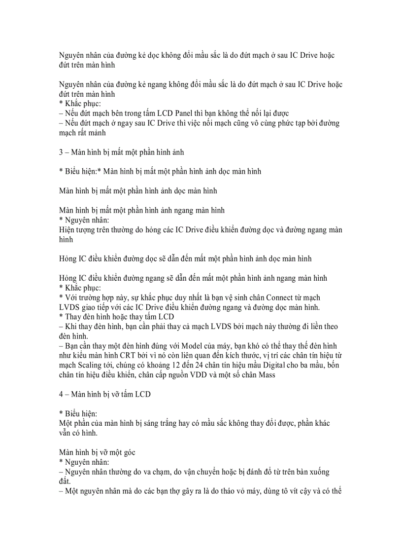 image for page Monitor LCD Panel các hư hỏng thường gặp và cách xử lý