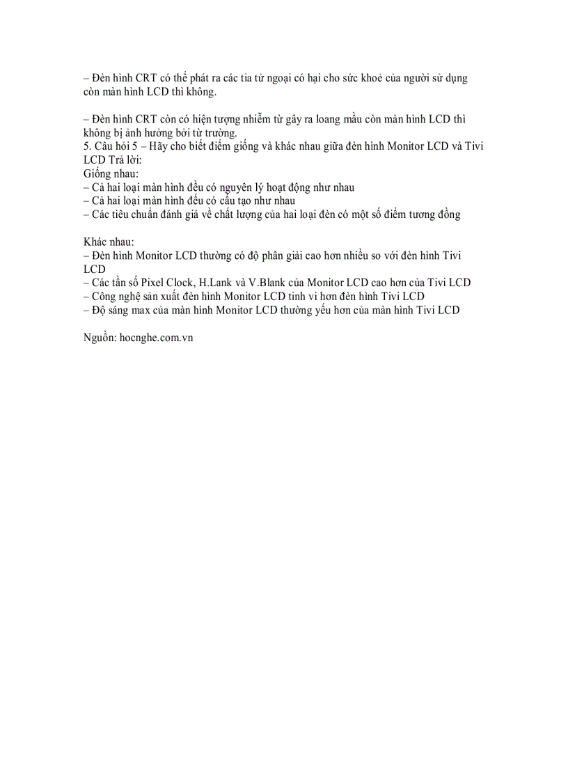 image for page Monitor LCD Panel các hư hỏng thường gặp và cách xử lý