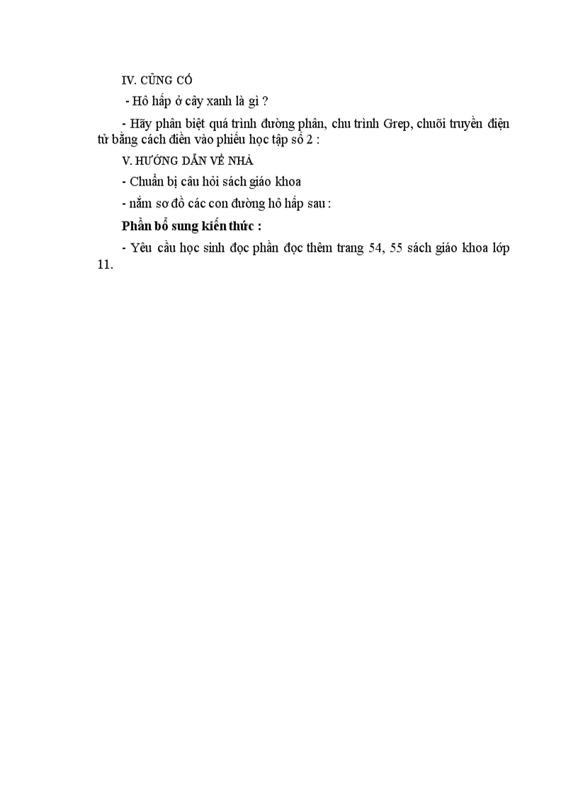 image for page Sinh học HÔ HẤP Ở THỰC VẬT