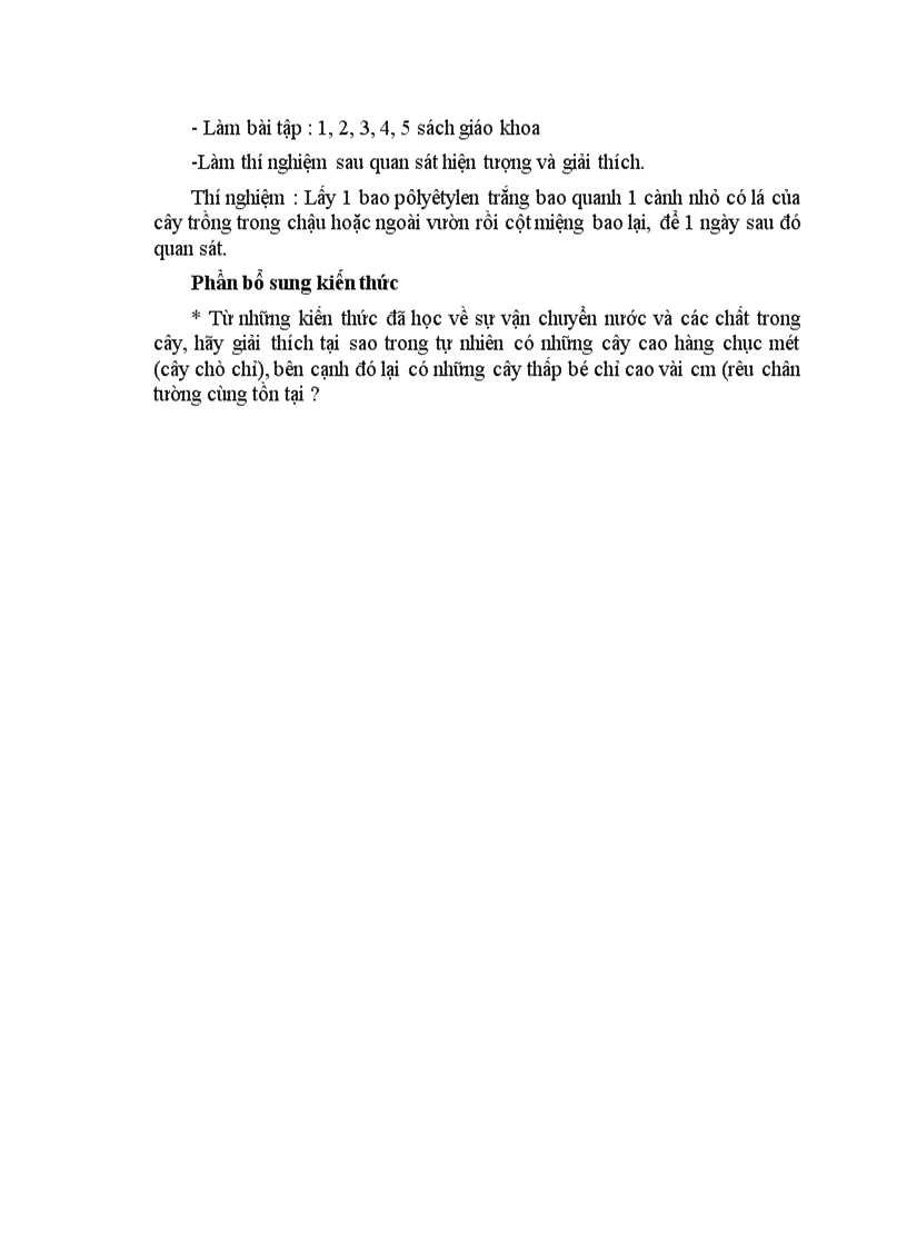 image for page Sinh học QUÁ TRÌNH VẬN CHUYỂN CÁC CHẤT TRONG CÂY