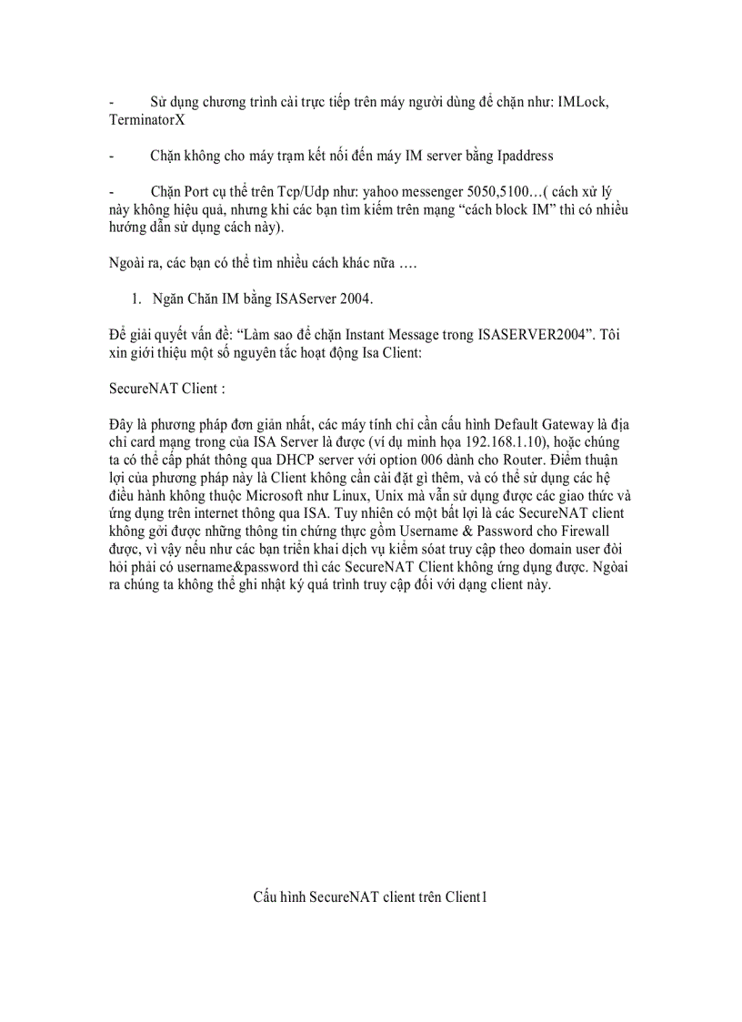 image for page Làm sao để chặn Instant Message trong ISA SERVER 2004