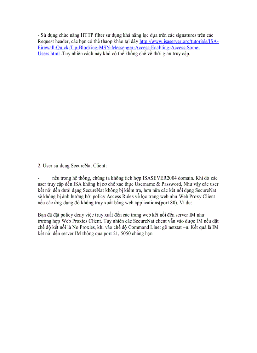 image for page Làm sao để chặn Instant Message trong ISA SERVER 2004