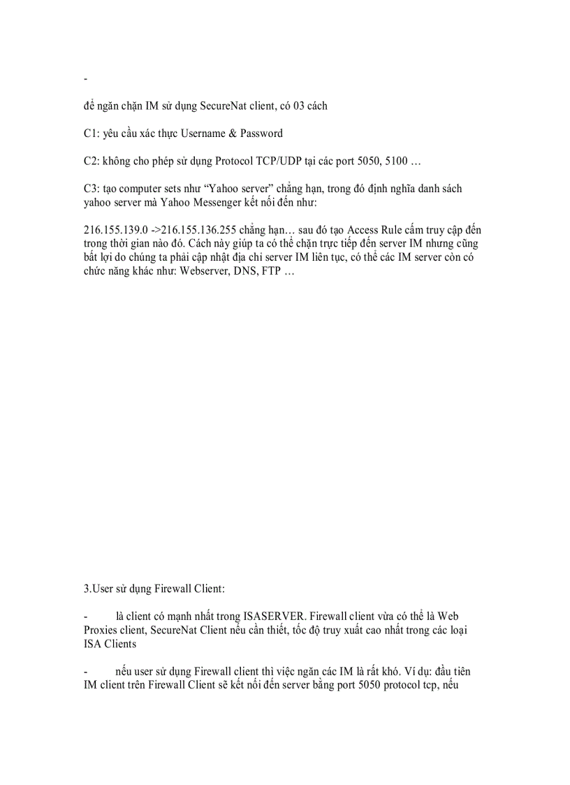 image for page Làm sao để chặn Instant Message trong ISA SERVER 2004
