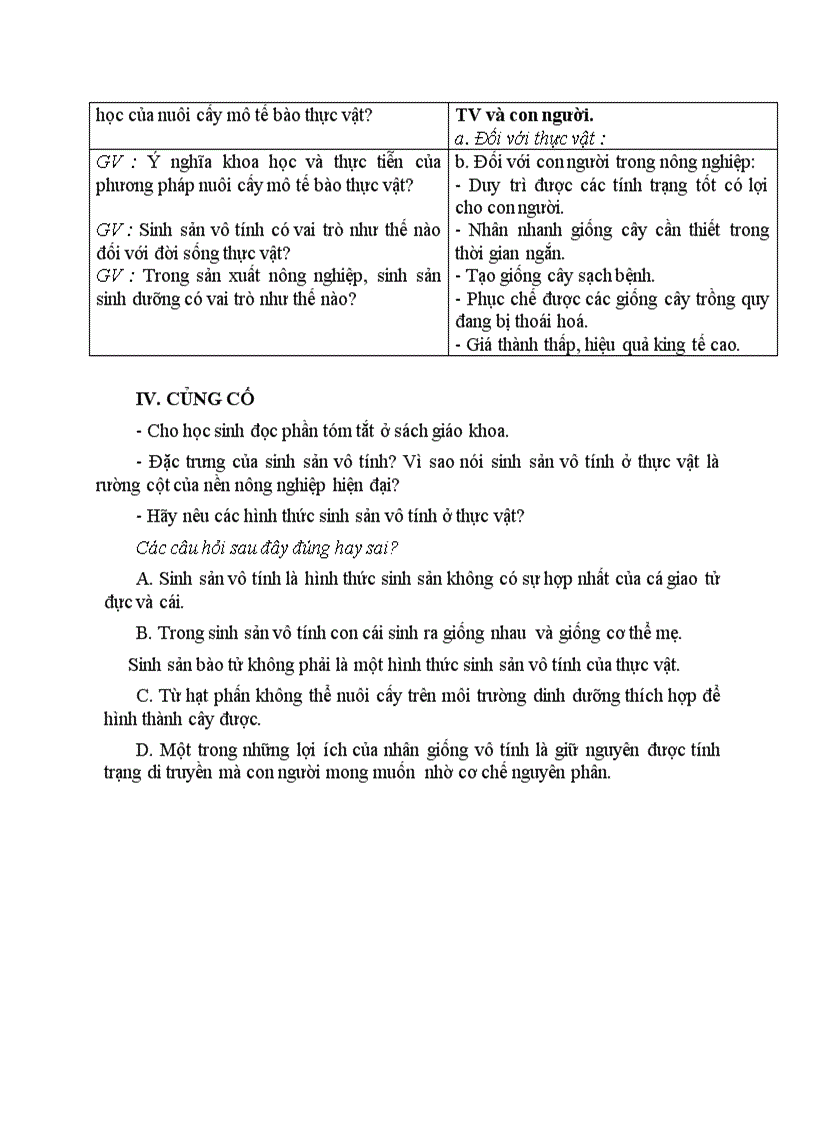 image for page Sinh học SINH SẢN VÔ TÍNH Ở THỰC VẬT