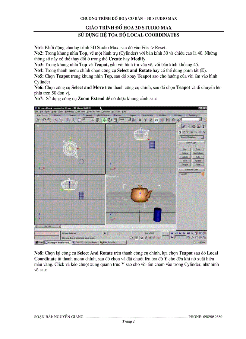 image for page Giáo trình đồ họa 3d studio max