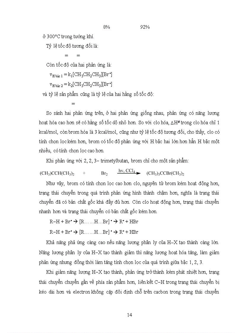 image for page Phản ứng theo cơ chế gốc của hydrocacbon no