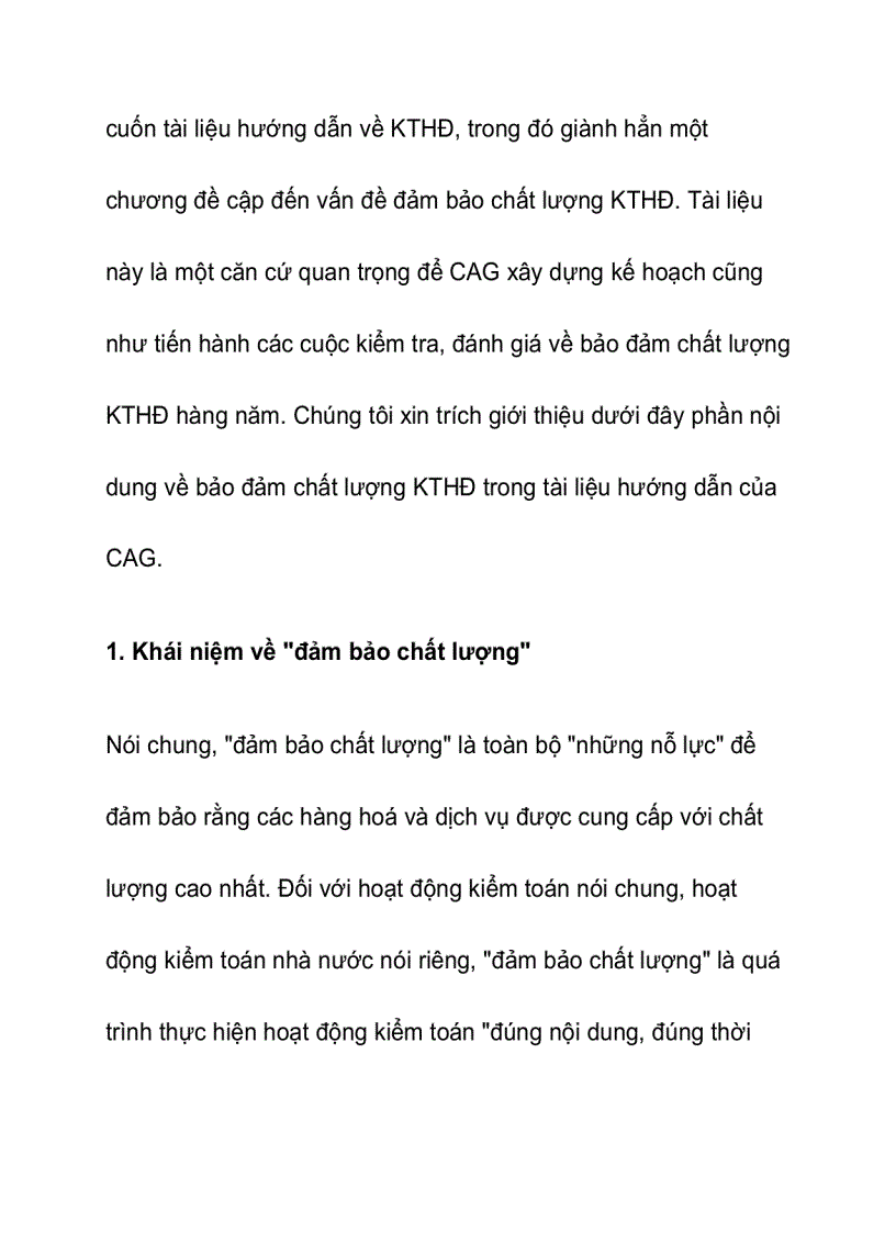 image for page Hướng dẫn bảo đảm chất lượng trong kiểm toán