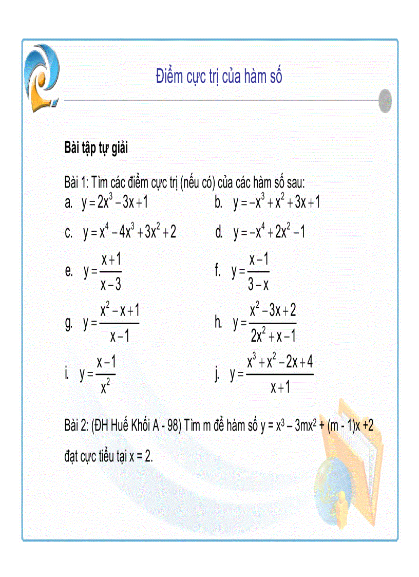 image for page Chuyên đề Điểm cực trị của hàm số thấy Bùi Anh Tuấn