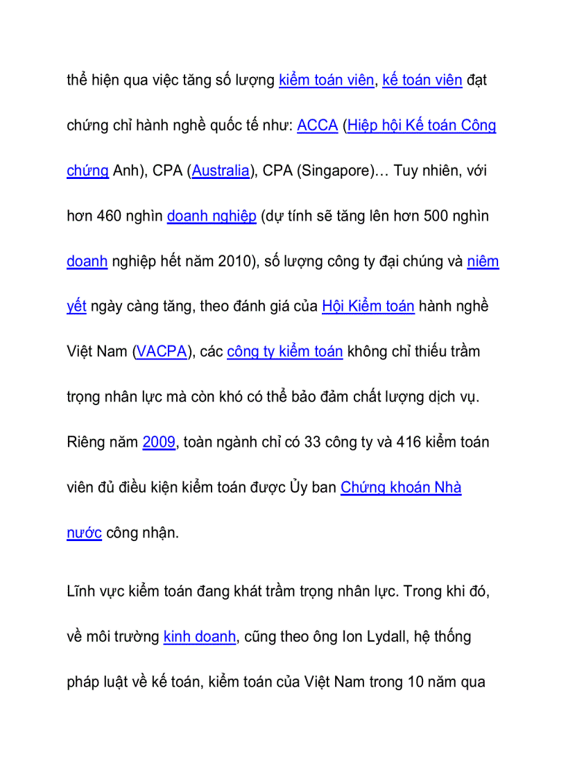 image for page Đào tạo kế toán kiểm toán Cần đi vào trọng điểm