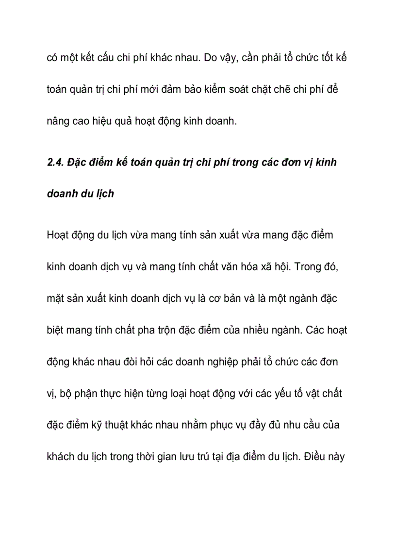 image for page Kế toán quản trị chi phí với hoạt động kinh doanh du lịch