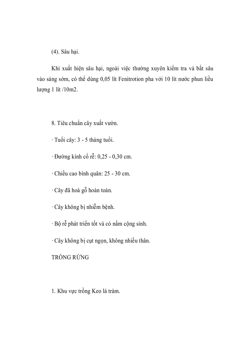 image for page Kỹ thuật trồng rừng keo lá tràm