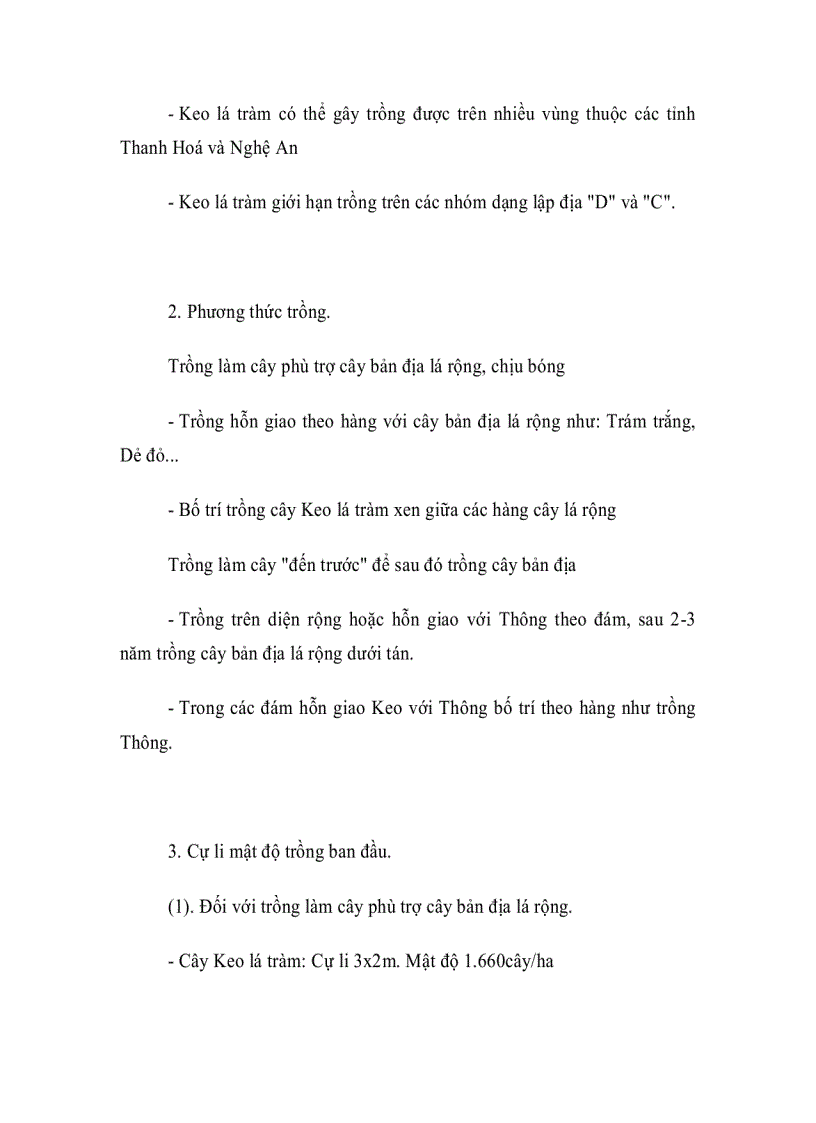 image for page Kỹ thuật trồng rừng keo lá tràm