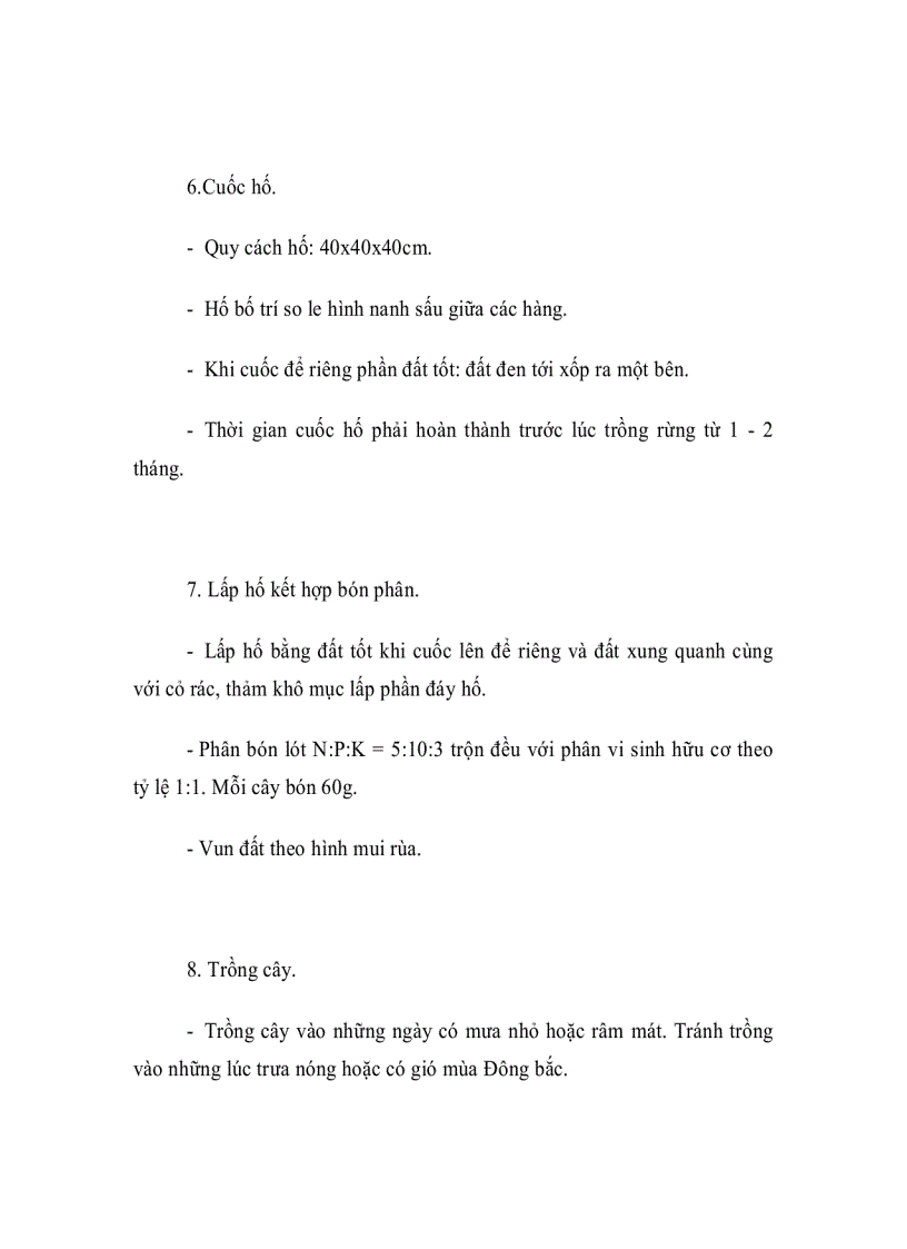 image for page Kỹ thuật trồng rừng keo lá tràm