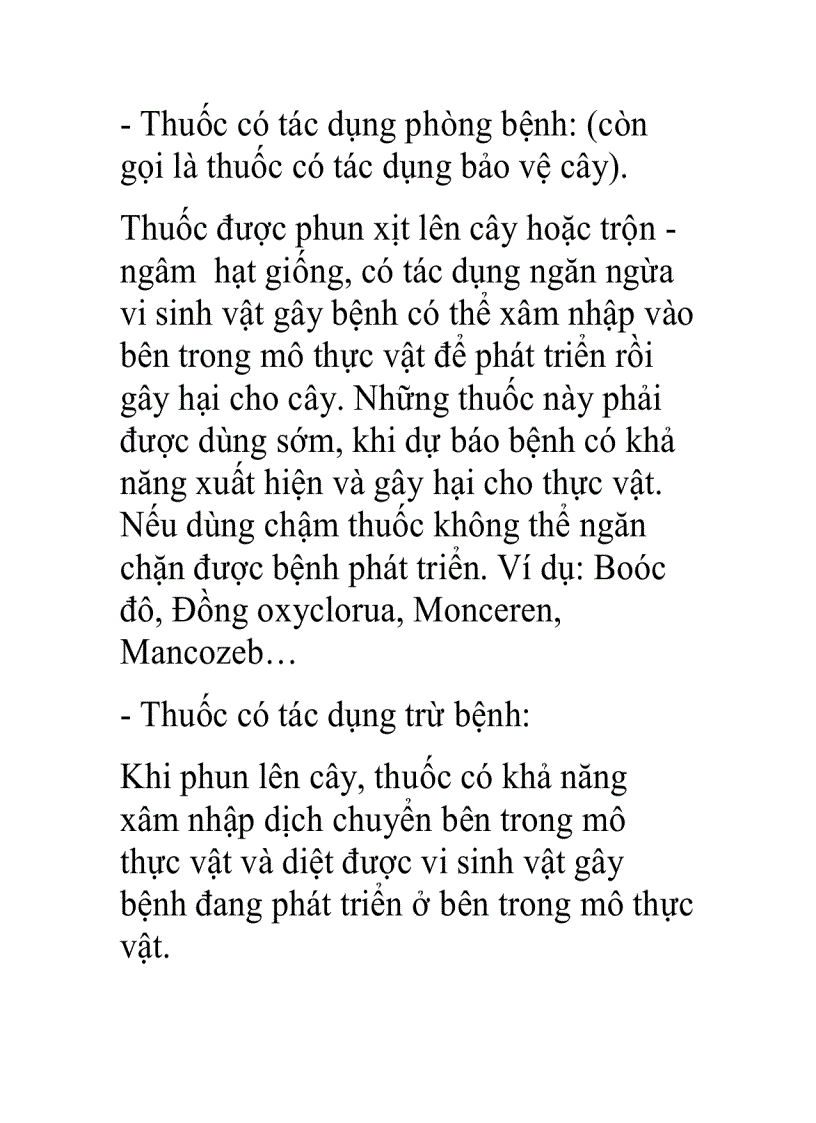 image for page Đặc điểm của nhóm thuốc trừ bệnh