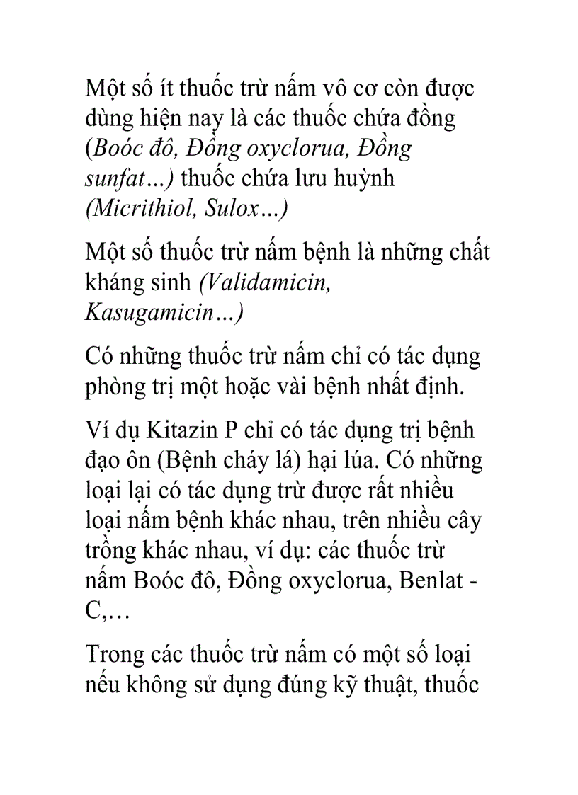 image for page Đặc điểm của nhóm thuốc trừ bệnh