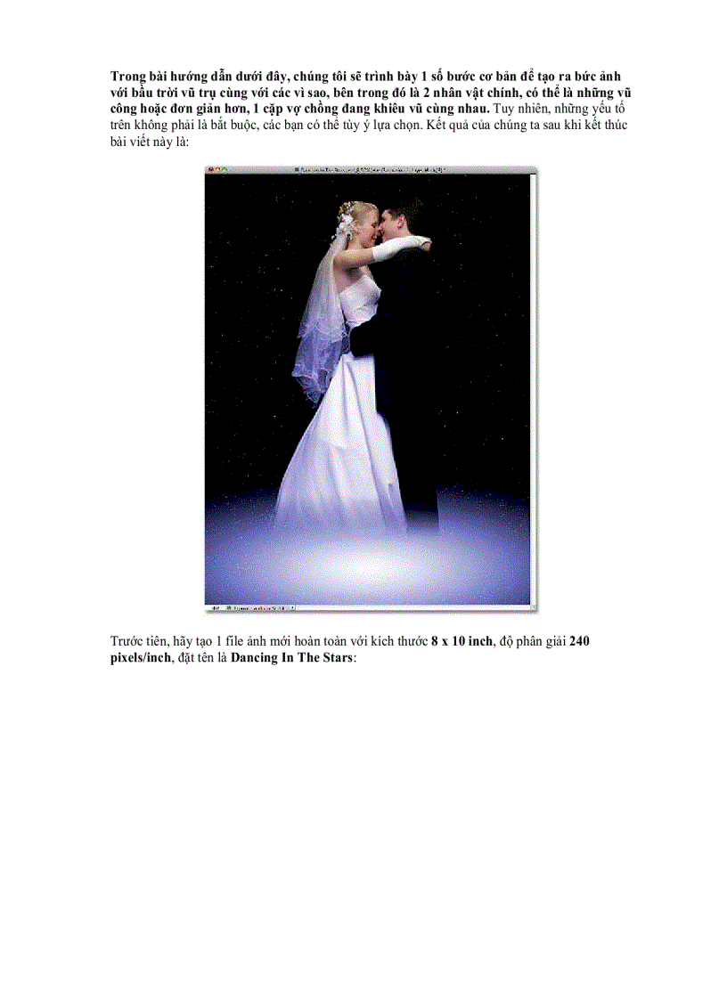 image for page Tạo ra bức ảnh với bầu trời vũ trụ cùng với các vì sao với Photoshop