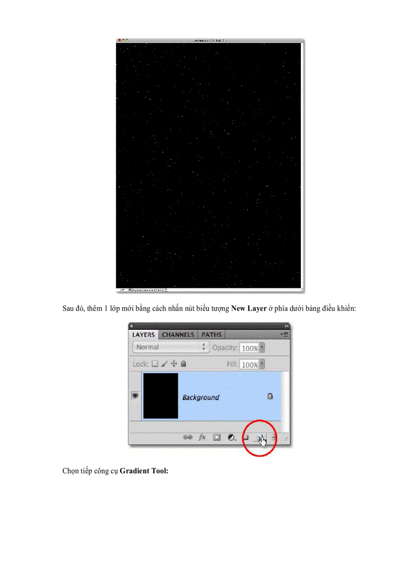image for page Tạo ra bức ảnh với bầu trời vũ trụ cùng với các vì sao với Photoshop