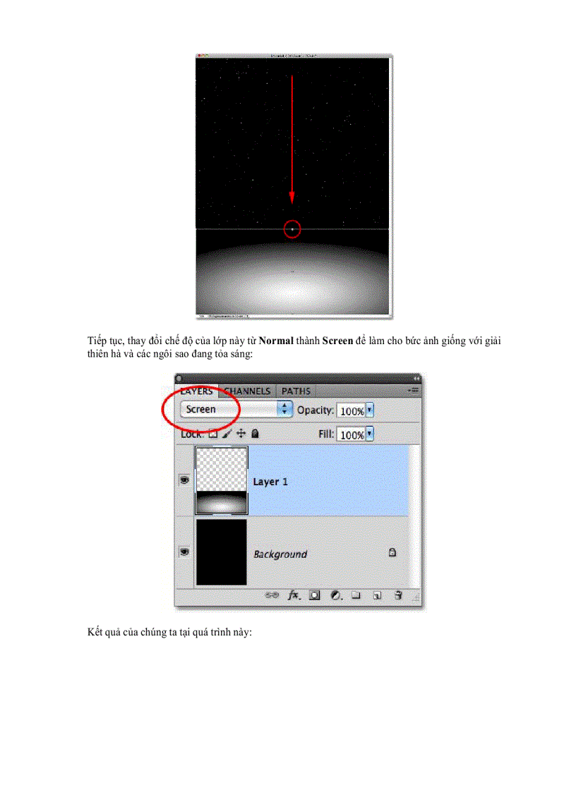 image for page Tạo ra bức ảnh với bầu trời vũ trụ cùng với các vì sao với Photoshop