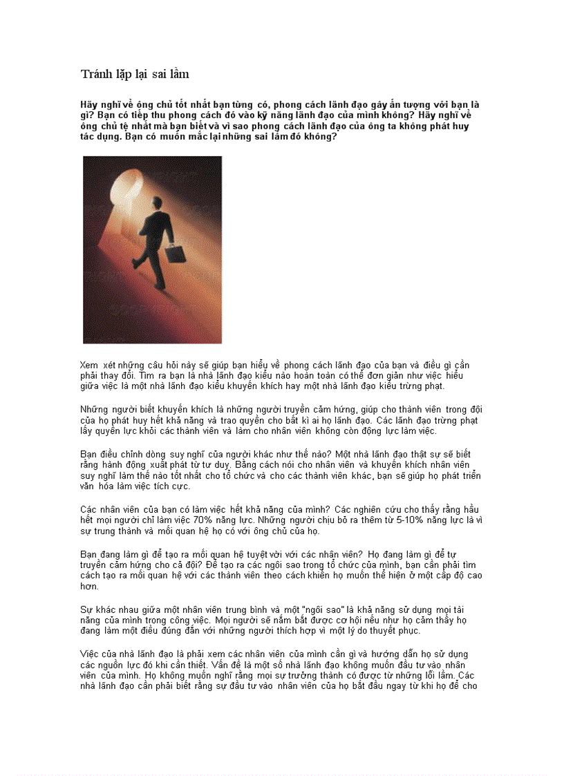 image for page Tránh lặp lại sai lầm