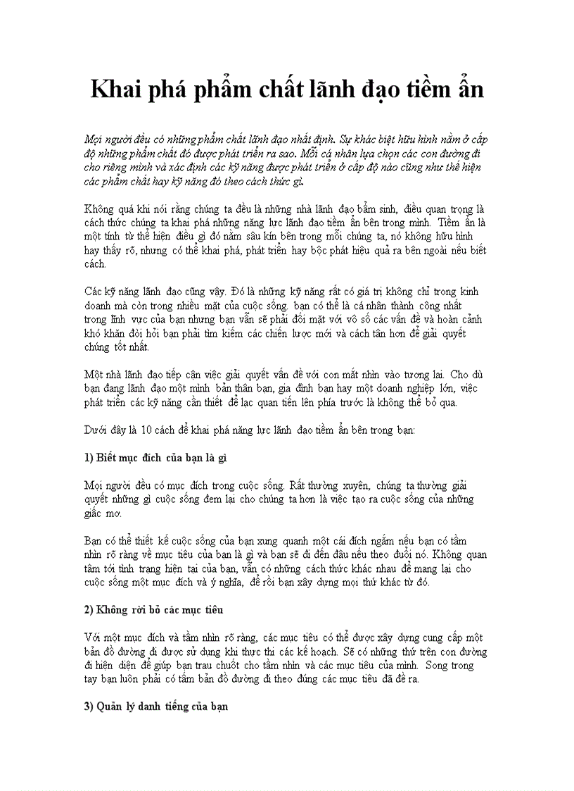image for page Khai phá phẩm chất lãnh đạo tiềm ẩn