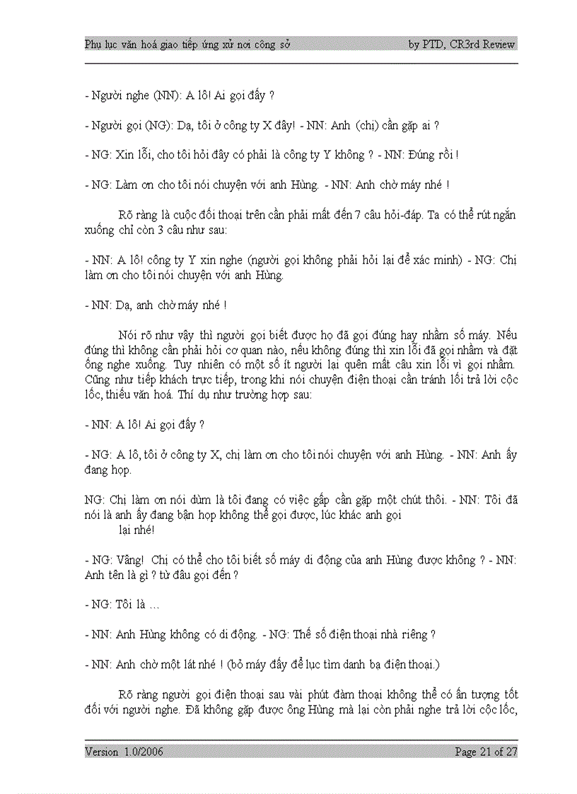 image for page Tài liệu tập huấn Văn hóa giao tiếp nơi công sở