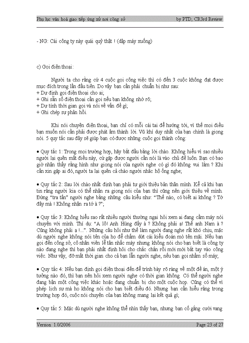 image for page Tài liệu tập huấn Văn hóa giao tiếp nơi công sở