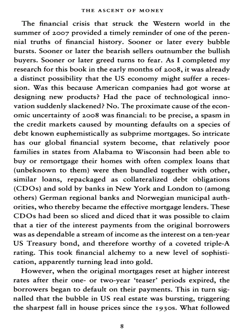 image for page The Ascent of Money Niall Ferguson
