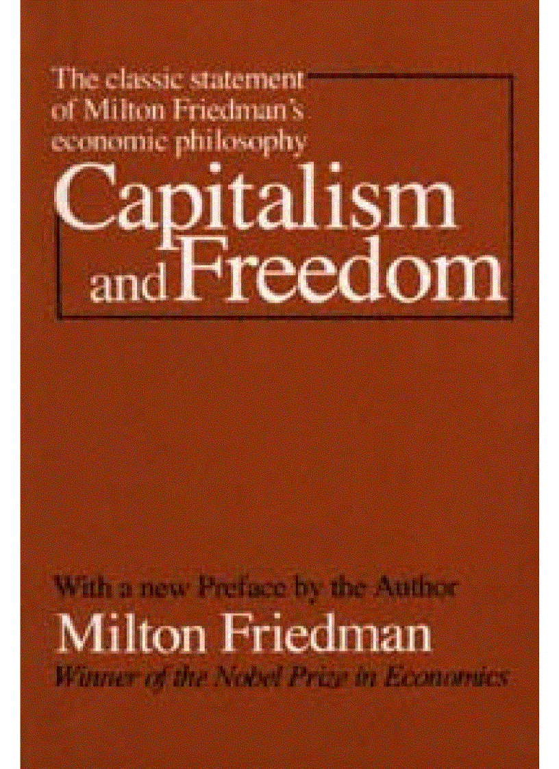 image for page Capitalism and Freedom Milton Friedman